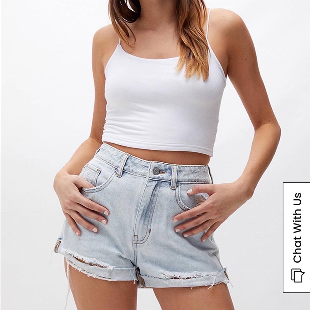 Pacsun Light Blue denim Mom Shorts